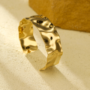 חתוך יוניסקס רב בסגנון יוניסקס חתוך 18 קארט מצופה זהב נירוסטה צמידים צעירים באיכות גבוהה - Product Image 3