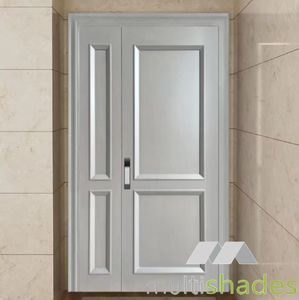 Luxurious Custom Designed Aluminum Unequal Double <strong>Door</strong> American Style with Wicket <strong>Door</strong> <strong>Timber</strong> Finish Main Design Double <strong>Leaf</strong> - Product Image 2