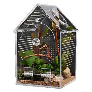 Terrario de Acrílico <span class=keywords><strong>para</strong></span> Reptiles, Recinto de Vidrio <span class=keywords><strong>para</strong></span> Arañas, Araña Lobo, Caracol, Mantis, Lagarto, Cría de Pequeños Animales - Product Image 6