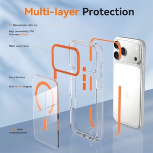 Funda Magnética para Teléfono iPhone 18 Pro Max, iPhone 17, iPhone 17 Pro Max, Transparente, Doble Color, Antigolpes, Reforzada, Anticaídas - Product Image 3