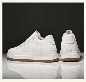 Zapatillas Deportivas Blancas Casuales para <span class=keywords><strong>Hombre</strong></span> de Alta Calidad, con Aumento de Altura, para Primavera/Otoño/Invierno, de Cuero Genuino, con Cordones, para Caminar, con Suela de EVA - Product Image 2