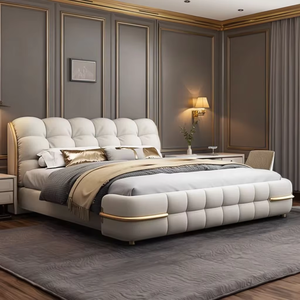 Muestra Gratis <span class=keywords><strong>Cama</strong></span> <span class=keywords><strong>Doble</strong></span> de Cuero Tapizada con Almacenamiento y Cabecera Alta, <span class=keywords><strong>Cama</strong></span> Individual, <span class=keywords><strong>Doble</strong></span>, <span class=keywords><strong>Matrimonial</strong></span> de Lujo, Tamaño King Size con Elevación a Gas - Product Image 6