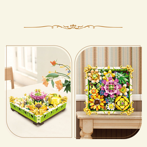 JIESTAR JJ9027 539 Piezas Serie Flores Ramo <span class=keywords><strong>de</strong></span> Girasoles Marco Bloques <span class=keywords><strong>de</strong></span> Construcción Modelo Técnico Juguete Educativo Regalo Festivo - Product Image 4