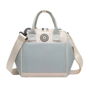 Wholesale Stylish Dual Tone <b>Mini</b> Shoulder Bag For <b>Women</b> Lightweight Waterproof Nylon Handbag With Adjustable Strap Top Handle - Product Image 1