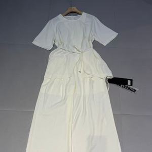 Women's Casual Solid Color Tie Waist <strong>Crop</strong> Top &amp; Wide-Leg Pants Set OEM Custom Branding Spring Wholesale Supply - Product Image 1