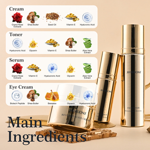 Coffrets cadeaux pour la peau à la vitamine E de marque privée, tonique, sérum, crème, aloès, HA, hydratant, éclaircissant, vitamine E, soin du visage, peau éclatante - Product Image 4