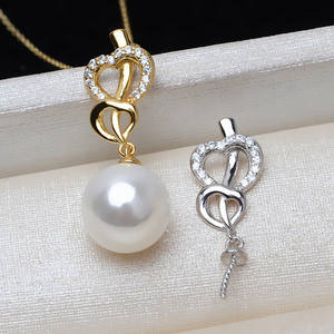 Pendentif en argent S925, 7-12, motif flèche cœur, perle, pendentif pour cheveux, accessoires de bricolage, composants de bijoux semi-finis - Product Image 1