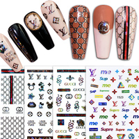 1523-1528 Wholesale Nail Art Supplies Adhesive Cartoon LvGuci Figure Nail Art Stickers and Decals