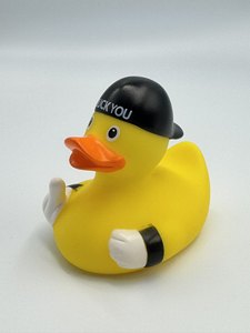 Logo personalizzato giallo cartone animato PVC vinile anatre da bagno giocattolo cigolante anatra di gomma resistente all'acqua per il bagno tempo di plastica per bambini - Product Image 3