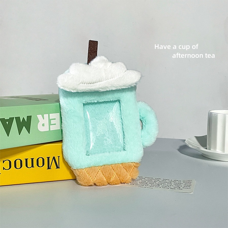Ice cream milk tea cup card holder