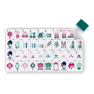 <span class=keywords><strong>Mahjong</strong></span> américain de luxe pliable et portable, 160 tuiles, gravé en <span class=keywords><strong>3D</strong></span>, en acrylique, 4 couches, vert, vente en gros, directement de l'usine - Product Image 3