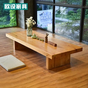 Modern <strong>Simple</strong> Solid Wood Coffee <strong>Table</strong> Living Room Japanese Tatami Desk Log Sitting Bed <strong>Computer</strong> <strong>Table</strong> - Product Image 1