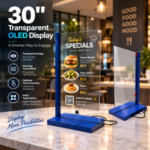 Écran d'affichage numérique interactif sur pied avec écran OLED transparent de 30 pouces pour la publicité en magasin de détail - Product Image 3