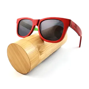 Free custom logo classic skateboard deck maple polarized lens wood sunglasses uv400