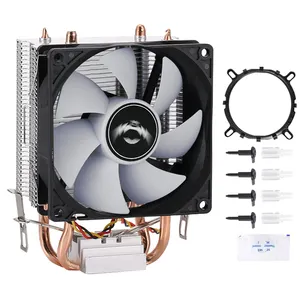 12th generation 2 Heat Pipes 90mm fan PWM 4Pin PC Quiet 3Pin CPU Cooler for Intel LGA 1700 775 1150 1151 1155 1156 1200 1366 AMD