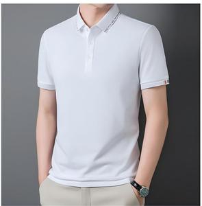 Polo jacquard décontracté pour homme de haute qualité, à manches courtes, <span class=keywords><strong>col</strong></span> boutonné, idéal pour le golf et les affaires - Product Image 2