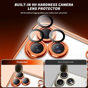 เคสโทรศัพท์ใส Senyork electroplate พร้อมที่ยึดแม่เหล็ก สำหรับ iPhone 17Air 12 11  พร้อมฟิล์มกันรอยเลนส์ ป้องกันการกระแทก ป้องกันด้านหลัง - Product Image 4