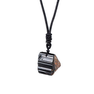 Joyería Espiritual, Cristal Curativo con Cuerda, Turmalina Negra Natural en Bruto, Colgantes de Moda para Sanación Reiki - Product Image 5