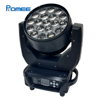 Luz de Cabeza Móvil LED RGBW 4 en 1 de 19x15W, Efecto Wash Beam, Iluminación DMX para Escenarios, Conciertos, DJ, Clubes, Discotecas, Eventos y Espectáculos