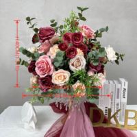 Boules de fleurs artificielles DKB pour centres de table de mariage, prix d'usine, vente en gros, boules de fleurs en soie pour la décoration de mariage
