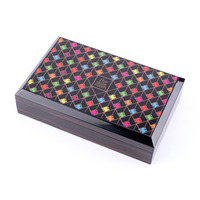 Boîte à dattes en bois laqué brillant KSA Riyadh Season, coffret cadeau de luxe pour le Ramadan, emballage pour dattes et fruits secs, logo personnalisé