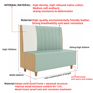 Tùy Chỉnh Sang Trọng Thương Mại Nhà Hàng Đồ Nội Thất Sofa Gian Hàng Chỗ Ngồi Và Bàn Thiết Lập Hiện Đại Sang Trọng Bàn Và Ghế Cho Nhà Hàng - Product Image 3