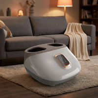 Masseur chauffant à compression d'air portable Shiatsu pour les pieds, SPA électrique avec rouleaux chauffants infrarouges et vibrations pour les jambes et les mollets