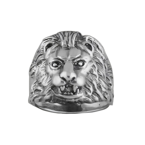 Bague Unique en Argent Sterling 925 Massif Style Lion pour Homme, Bijou Audacieux à Thème Animalier, Design Gothique Vintage, Idéale au Quotidien - Product Image 1