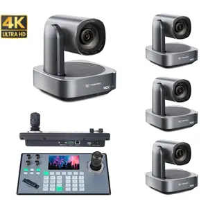 Mais novo sistema de conferência 12X Zoom óptico UHD 4K Conferência PTZ Câmera + Controlador 4D Joystick para transmissão ao vivo da Igreja