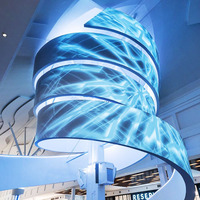 Eagerled P1.53 P1.66 P1.86 P2 P2.5 P3.0 P4 Écran d'Affichage Vidéo Mural LED Flexible Rond Courbé 360 Intérieur