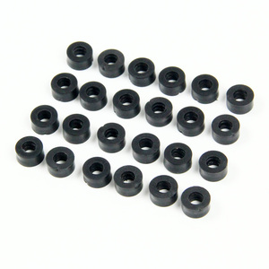 Pare-choc en Nylon noir, épais, 4 pièces, 5mm, lot de 10 pièces, fixation plate, <span class=keywords><strong>rondelle</strong></span> - Product Image 3