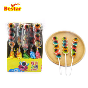 Monster Eye Big Eyeball Skewer relleno de jugo de frutas Gummies Q Bomb Gummies Lollipops - Product Image 1