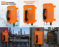 Point de rappel d'urgence robuste avec affichage du numéro d'appelant pour les zones ferroviaires, métro et industrielles, téléphone industriel étanche IP65
