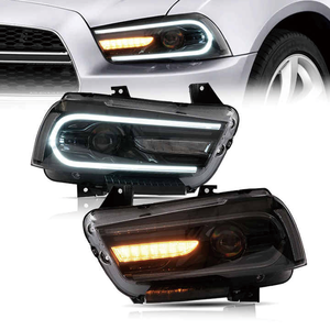 ไฟหน้าคุณภาพสูง สีน้ำเงินเหลือง สำหรับรถ Dodge Charger ปี 2011-2014 อุปกรณ์ตกแต่งรถยนต์ - Product Image 2