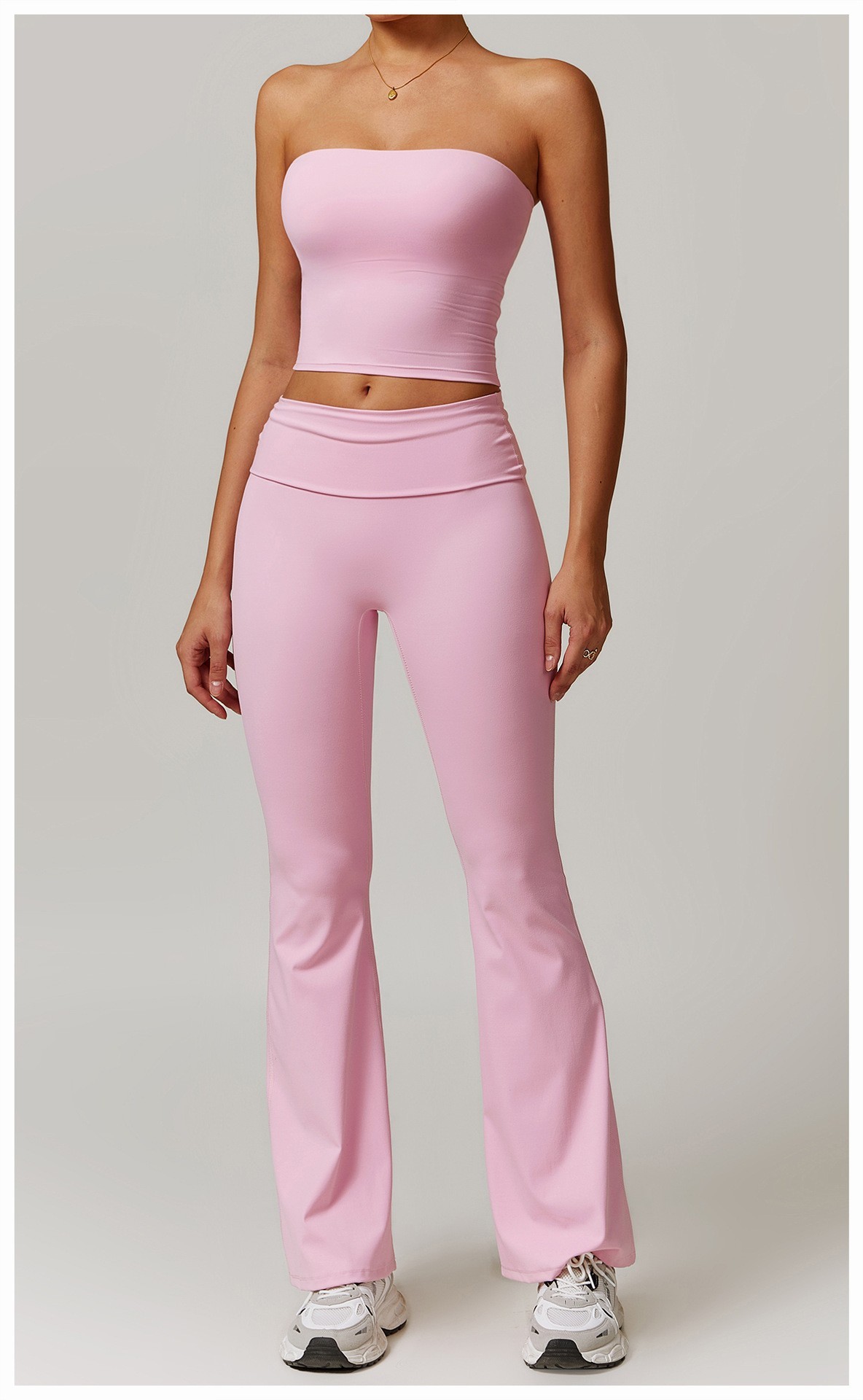Cherry blossom pink strapless top