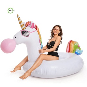 OEM/ODM Grand flotteur gonflable licorne pour piscine, jouet de plage d'été et radeau de fête aquatique, pour adultes et enfants - Product Image 4
