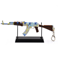 Porte-clés en métal de style jeu, modèle AK-47 de 18 cm, en alliage de zinc, modèle durci, jouet pistolet anime, exquis