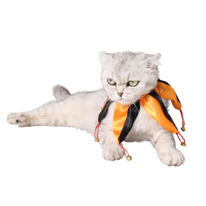 Collier pour chat et chien en satin écologique et durable pour Halloween, motif uni amusant et original pour costume de fête, accessoire pour animaux de compagnie pour déguisement de <span class=keywords><strong>clown</strong></span> - Product Image 3