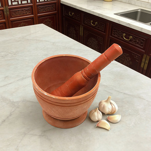 Mortero y pilón de cerámica Nahe para ajo, molinillo manual de hierbas para uso en la cocina - Product Image 1