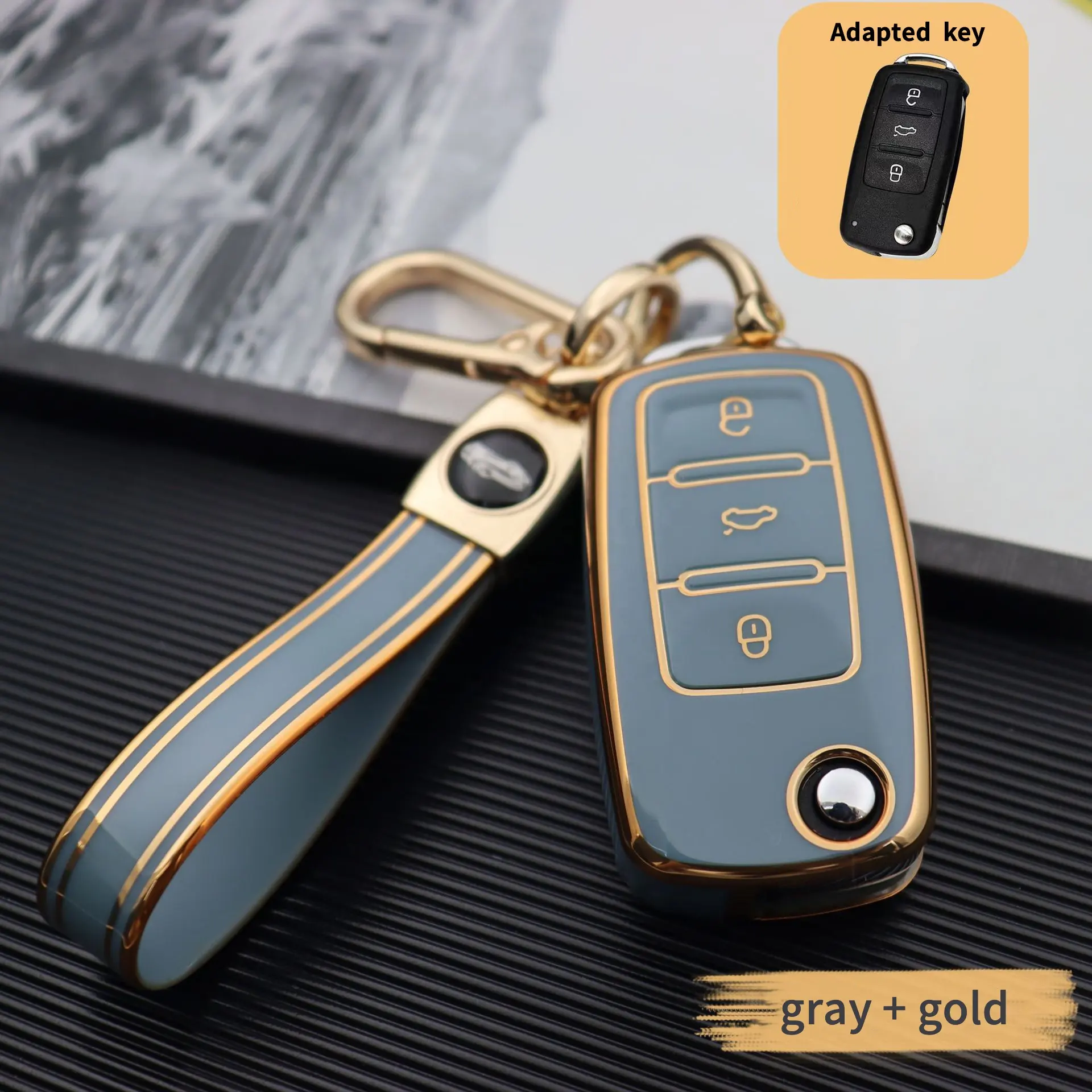 4 button Tpu Car Key Case Cover Key Holder Cases For Vw polo passat golf