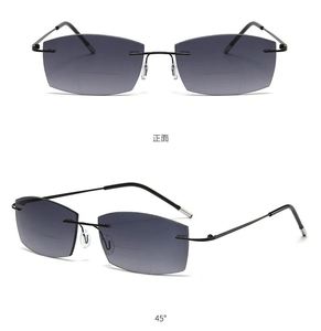 Gafas de Sol de Lectura Bifocales con Protección UV400 y Anti Luz Azul, sin Montura, para Hombre, al por Mayor - Product Image 4
