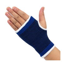 Ensemble de manchons de compression de cheville élastiques bleus pour le genou et le poignet et la protection de la cheville