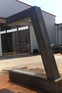 Fontana di acqua moderna in stile cinese all'aperto cascata di Corten squisita retrò per il produttore di arte del giardino - Product Image 4
