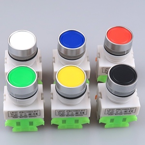 LAY37-11BN สวิตช์ปุ่มกดแบบหัวแบน ล็อคตัวเอง 220V สีแดง 1NO 1NC - Product Image 3