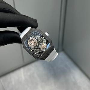 Boîtier léger en fibre de carbone, montre mécanique automatique pour homme, tourbillon squelette, mouvement, alliage de titane de haute qualité - Product Image 2