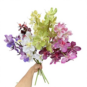 Orchidées Phalaenopsis <span class=keywords><strong>Vanda</strong></span>, 9 têtes, fleurs artificielles imprimées en 3D pour la décoration de mariage, de la maison et la photographie - Product Image 6