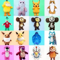 Costumes de mascotte de poupées gonflables multiples, lapin, oiseau, gorille, ours polaire, panda, dragon.