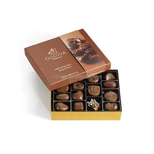 Commercio all'ingrosso di alta qualità multicolore lusso fragola tartufo nero confezione di cioccolato scatola di cioccolatini regalo fatto a mano