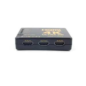 最畅销的HDMI开关5x1切换器选择器3D支持4k，带红外远程HDMI分离器红外接收电缆
