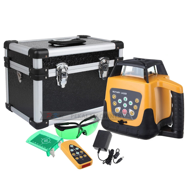 Green Beam Self-Leveling Rotary Laser Level With Remote Control & Receiver